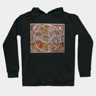 Vintage Christian Constellations Southern Sky by Andreas Cellarius from Harmonia Macrocosmica Hoodie